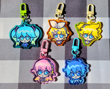 acrylic charms + stickers || vocaloid