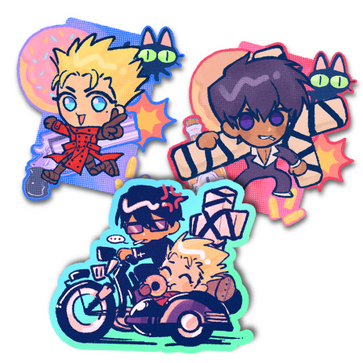 acrylic charms & stickers || trigun